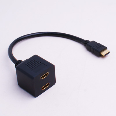 HDMI Male to 2x HDMI Female Splitter Adapter Cable .3m